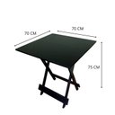 Ver imagem 6 de Kit 4 Conjuntos Dobraveis 70x70 Preto com Estofado Laranja Bares Restaurantes