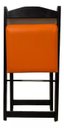 Ver imagem 4 de Kit 4 Conjuntos Dobraveis 70x70 Preto com Estofado Laranja Bares Restaurantes