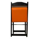 Ver imagem 4 de Kit 4 Conjuntos Dobraveis 70x70 Preto com Estofado Laranja Bares Restaurantes