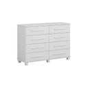 Ver imagem 2 de Cômoda para Quarto MDF/MDP 8 Gavetas San Marino Branco