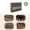 Ver imagem 6 de Armário Aéreo de Cozinha 120cm 2 Portas Basculantes Vidro Reflecta 100% MDF Vicenza Espresso Móveis