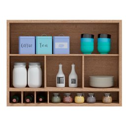 Armário Aéreo de Cozinha 120cm 2 Portas Basculantes Vidro Reflecta 100% MDF Vicenza Espresso Móveis - 4