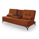 Ver imagem 1 de Sofá Cama Solteiro Colorado Reclinável 3 Posições em Suede: Terracota