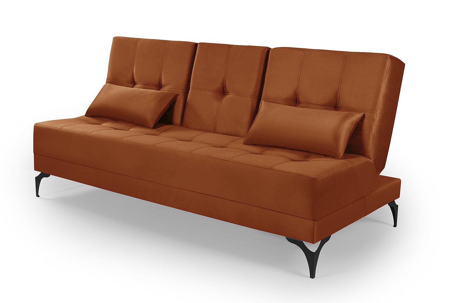 Sofá Cama Solteiro Colorado Reclinável 3 Posições em Suede: Terracota - 3