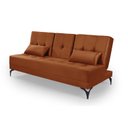Ver imagem 3 de Sofá Cama Solteiro Colorado Reclinável 3 Posições em Suede: Terracota