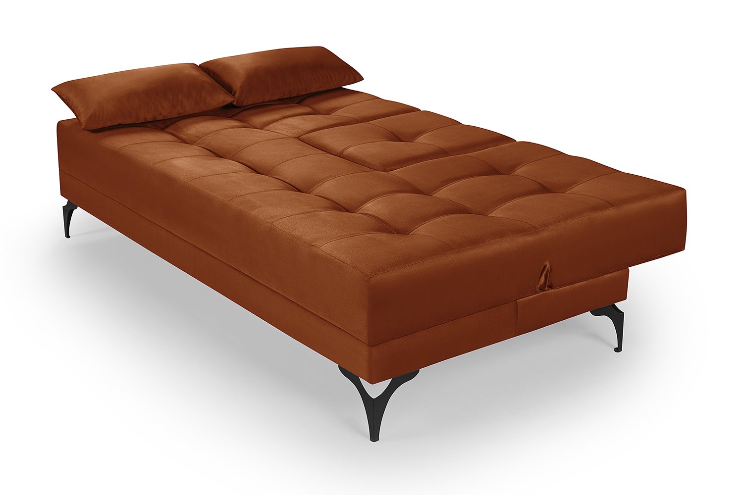 Sofá Cama Solteiro Colorado Reclinável 3 Posições em Suede: Terracota - 6