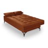 Sofá Cama Solteiro Colorado Reclinável 3 Posições em Suede: Terracota - 6