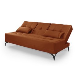 Sofá Cama Solteiro Colorado Reclinável 3 Posições em Suede: Terracota - 5