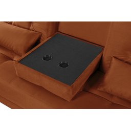 Sofá Cama Solteiro Colorado Reclinável 3 Posições em Suede: Terracota - 4