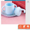 Ver imagem 5 de Copo Treinamento Transição Alça e Canudo Bebê em Silicone Azul