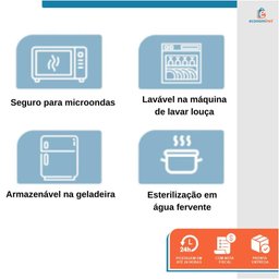 Copo Treinamento Transição Alça e Canudo Bebê em Silicone Azul - 6