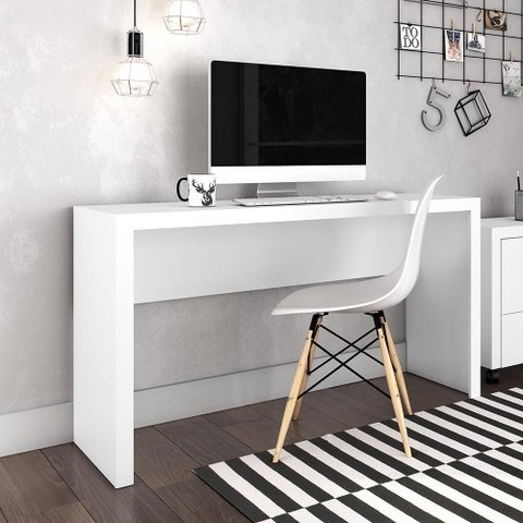 Mesa Escrivaninha para Escritório Me4135 Branco Tecnomobili