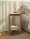Ver imagem 1 de Mesa Lateral Lizz Off White Marrom Cedro Casa D