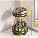 Ver imagem 4 de Prateleira Organizadora Rotativa 360° 2 Camadas Multiuso para Cozinha