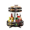 Ver imagem 1 de Prateleira Organizadora Rotativa 360° 2 Camadas Multiuso para Cozinha