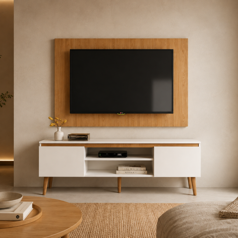 Painel com Rack Funcional para TV - Cava 155cm