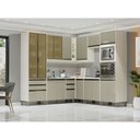 Ver imagem 1 de Cozinha Modulada de Canto Completa 8 Peças sem Tampo Linea Luciane Móveis
