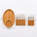 Ver imagem 7 de Kit Petisqueira Bambu 10 Peças Garfinhos Espátulas Servir