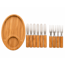 Ver imagem 1 de Kit Petisqueira Bambu 10 Peças Garfinhos Espátulas Servir