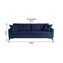 Ver imagem 3 de Sofá Viena 2,30m Tecido Veludo Pés Imbuia