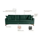 Ver imagem 4 de Sofá Viena 2,30m Tecido Veludo Pés Imbuia