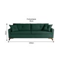 Ver imagem 3 de Sofá Viena 2,30m Tecido Veludo Pés Imbuia