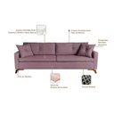 Ver imagem 4 de Sofá Viena 2,30m Tecido Veludo Pés Imbuia