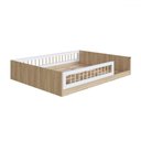 Ver imagem 3 de Cama Montessoriana Casal Affetto Aveiro Oak/branco - Completa Móveis