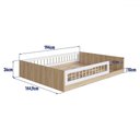 Ver imagem 4 de Cama Montessoriana Casal Affetto Aveiro Oak/branco - Completa Móveis