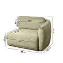 Ver imagem 6 de Sofá Modular 2 Lugares Bouclé Orla 190cm CabeCasa MadeiraOriginals Verde Água