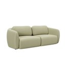 Ver imagem 3 de Sofá Modular 2 Lugares Bouclé Orla 190cm CabeCasa MadeiraOriginals Verde Água