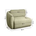 Ver imagem 5 de Sofá Modular 2 Lugares Bouclé Orla 190cm CabeCasa MadeiraOriginals Verde Água