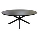 Ver imagem 1 de Mesa Estilo Industrial - Modelo Oval - 120x90cm - Cor Preto