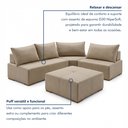 Ver imagem 7 de Sofá de Canto Modulado com Puff e Base Madeira Maciça 270CMX220CM Lisboa
