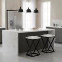 Ver imagem 1 de Kit 2 Banqueta Baixa Cozinha 50 Cm Balcão Bar Gourmet Corino:branco
