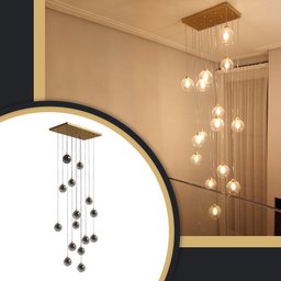 Lustre Pendente Sala Jantar Sarvah 15 Globos - Genesis - 7