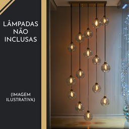 Lustre Pendente Sala Jantar Sarvah 15 Globos - Genesis - 5