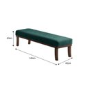 Ver imagem 3 de Puff 140cm Pés Imbuia Theo Verde