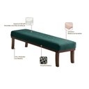 Ver imagem 4 de Puff 140cm Pés Imbuia Theo Verde
