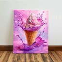 Ver imagem 3 de Kit 3 Quadro Decorativo Sorvete Sorveteria Moderno Est2 Qualidade Premium 28x20cm