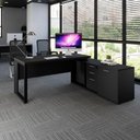 Ver imagem 1 de Mesa Industrial 1,50m C/ Armário e Cx de Tomadas Pé Metal F5