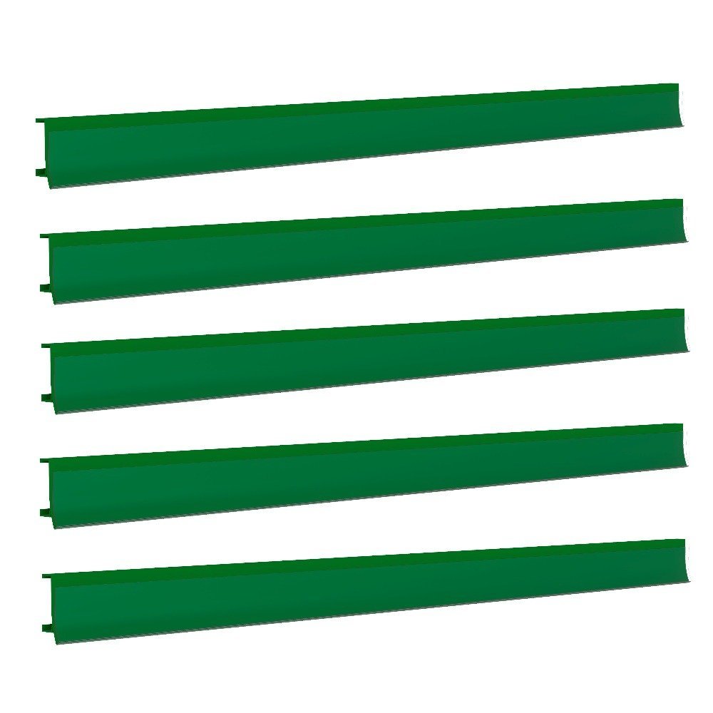 Porta Etiqueta Bandeja Gondola Fit 90 Cm Verde Kit com 15