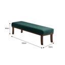 Ver imagem 3 de Puff 100cm Pés Imbuia Theo Verde