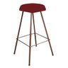 Banqueta Alta Lari Eiffel Hexágono Cozinha Bar Balcão Bistrô Ferro Bronze Corino Vermelho - - 1