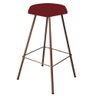 Banqueta Alta Lari Eiffel Hexágono Cozinha Bar Balcão Bistrô Ferro Bronze Corino Vermelho - - 2
