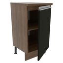 Ver imagem 5 de Balcão Armário de Cozinha 40 cm 1 Porta Rustic/Preto Glamy Madesa