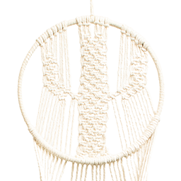 Suporte para Vaso de Plantas Macramê Bege Cru Cactus - 3