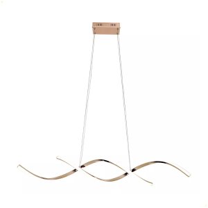 Pendente Lustre Luminária Led 35w 3000k Dourado Lp201d