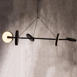 Pendente Led Alumínio Preto 55w 3000k Luz Amarela Yamamura - 4