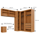 Ver imagem 2 de Dormitório Modulado Dallas 5 Peças Cinamomo Benetil